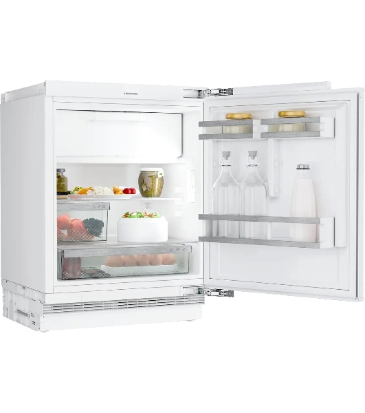 Встраиваемый холодильник Liebherr Pure, высота 82-88 см, door-on-door, с морозильным отделением, сенсорная электроника внутри камеры.