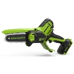 Цепная мини пила GreenWorks G24MCS10K2 аккумуляторная, 24v, 10 см, c АКБ 2АЧ и ЗУ (2008207UA), фото17