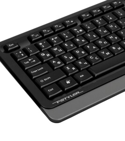 Комплект клавиатура+мышь A4Tech FStyler FG1035 беспроводной, USB, 2000 DPI, чёрный/серый