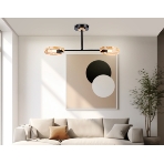 Светильник Ambrella light TR8244/2 BK/LWD черный/светлое дерево E27/2 max 40W 590*165*220, фото7