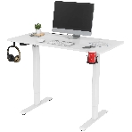 Стол игровой Cactus CS-ED-WWT столешница МДФ белый, каркас белый, фото9