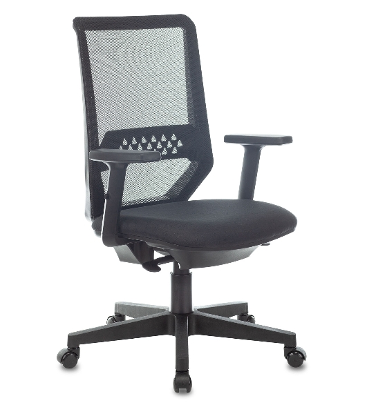 Кресло Бюрократ MC-611N TW-01 38-418 черный, сетка/ткань, 120 кг, механизм качания