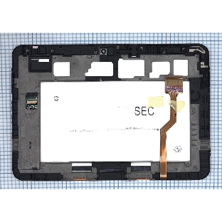 Модуль (матрица + тачскрин) для Samsung Galaxy tab 10.1 P7100 черный с рамкой