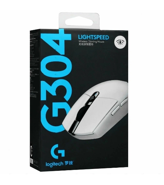 Мышь беспроводная Logitech G304 Lightspeed белый, 12000 dpi, радиоканал, USB, кнопки - 6