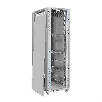 Шкаф телекоммуникационный 19' напольный 42U ExeGate EC-FS-42U.600.800.G.V.GREY (19”, 42U, 600x800x2054mm (ШхГхВ), передняя дверь закаленное стекло, задняя перфорированная дверь, съемные боковые панели, пыле- и влагозащита IP20, встроенный вентиляционный модуль, 1 полка в комплекте, светло-серый RAL 7035, 3 коробки), фото6