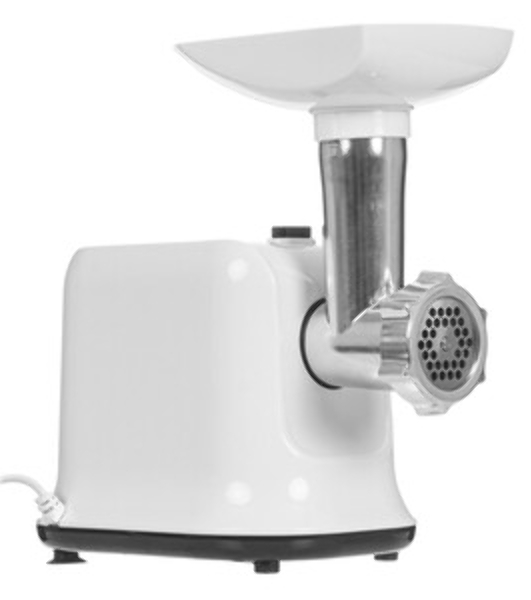Мясорубка электрическая Sakura SA-6420W белый, 1500 Вт, 1.2 кг/мин, реверс, защита от перегрузки, насадки - 1
