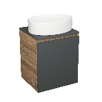 Тумба Bau Dream Blackwood 50 графит, раковина BAU Nimb 50х36, фото3