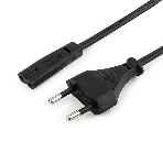Кабель питания для ноутбуков, аудио/видео техники Gembird 0.5м, 2-pin, черный, пакет, фото 1