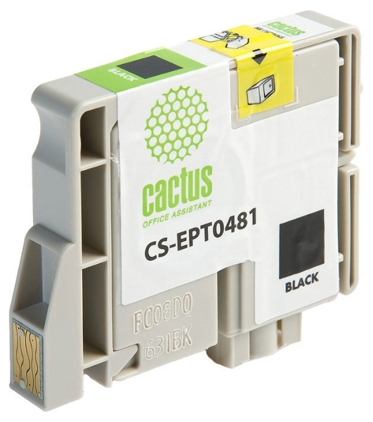 Картридж струйный Cactus CS-EPT0481 черный (14,4 мл) для Epson Photo R200/R220/R300/R320/R340/RX500/RX600/RX620/RX640