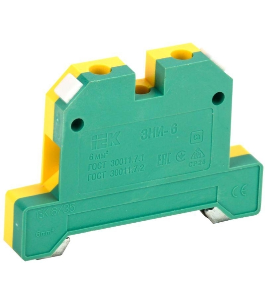 Зажим наборный IEK YZN20-006-K52 ЗНИ-6PEN 6мм2 (JXB-земля)