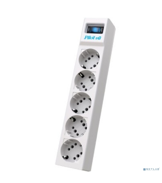 Сетевой фильтр ZIS PILOT Surge protector Pilot SG5 5 outlets (GP), 10A/2.2kVt, automatic circuit-breaker, 3 m