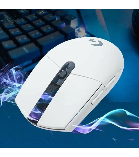 Мышь беспроводная Logitech G304 Lightspeed белый, 12000 dpi, радиоканал, USB, кнопки - 6