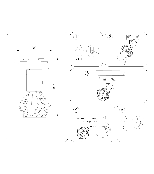 Трековый однофазный светильник Ambrella light GL5002 BK черный E27 max 40W D92*163