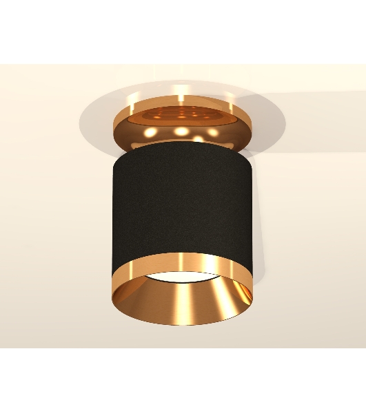 Светильник Ambrella Light XS7402101 SBK/PYG черный песок/золото желтое полированное MR16 GU5.3 (N7929, C7402, N7034)