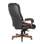 Кресло Бюрократ T-9925WALNUT/BLACK черный, кожа, фото11