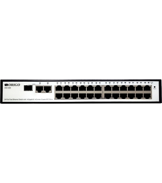 Коммутатор настраиваемый L2-ORIGO OS1326/A1A 24x100Base-TX, 1x1000Base-T, 1xCombo 1000Base-T/SFP