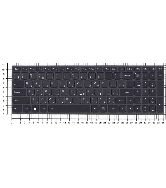 Клавиатура для ноутбука Lenovo IdeaPad G50-70 Z50-70 черная с подсветкой