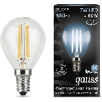 Лампа светодиодная Filament Шар E14 7Вт 4100К Gauss 105801207, фото12