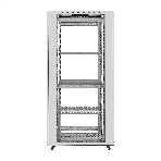 Шкаф телекоммуникационный 19' напольный 42U ExeGate EC-FS-42U.600.800.G.V.GREY (19”, 42U, 600x800x2054mm (ШхГхВ), передняя дверь закаленное стекло, задняя перфорированная дверь, съемные боковые панели, пыле- и влагозащита IP20, встроенный вентиляционный модуль, 1 полка в комплекте, светло-серый RAL 7035, 3 коробки), фото4