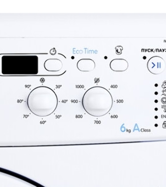 Стиральная машина Indesit IWSD6105 (CIS) L(R) белый, загр. фронтальная макс.: 6 кг 1000 об/мин класс: А