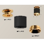 Светильник Ambrella Light XS7402101 SBK/PYG черный песок/золото желтое полированное MR16 GU5.3 (N7929, C7402, N7034), фото 1