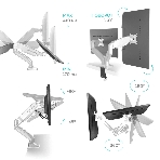 Кронштейн ONKRON G160 для монитора 13'-32' настольный, белый, фото30