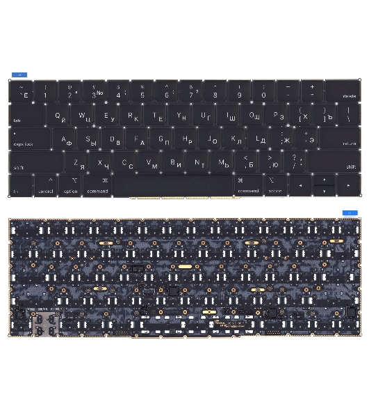 Клавиатура для ноутбука Apple MacBook Pro Retina 13' A1989 15' A1990 2018 плоский Enter черная