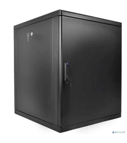 Шкаф телекоммуникационный настенный разборный ЦМО 15U (600 x 650) съемные стенки, дверь металл, черный (ШРН-М-15.650.1-9005)