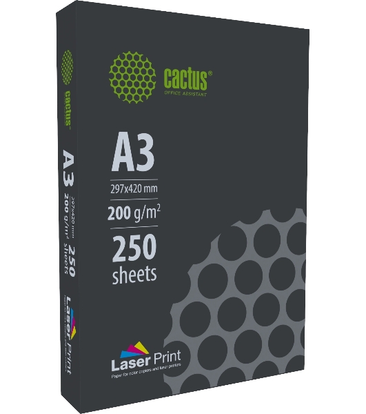 Бумага Cactus CS-LPA3200250 A3/200г/м2/250л./белый для лазерной печати