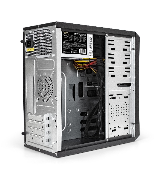 Компьютерный корпус Minitower ExeGate BA-204U-UNS350 (mATX, БП UNS350 с вент. 12см, 2*USB+2*USB 3.0, аудио, черный)