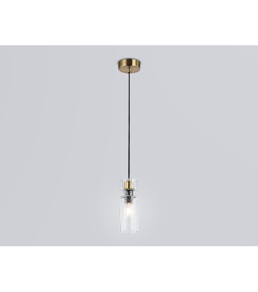 Светильник Ambrella light LH56111 BK/BS/CL черный/латунь/прозрачный E14 max 40W D65*1500