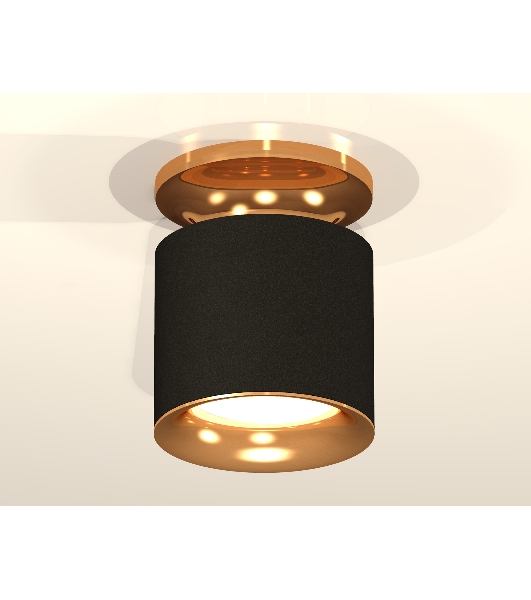 Светильник Ambrella Light XS7402102 SBK/PYG черный песок/золото желтое полированное MR16 GU5.3 (N7929, C7402, N7014)