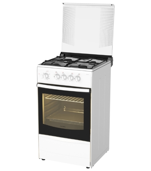 Плита газовая Darina 1B1 GM 441 018 W белый/черный, конфорок 4 шт, духовка 50 л, 50 см x 85 см x 51 см