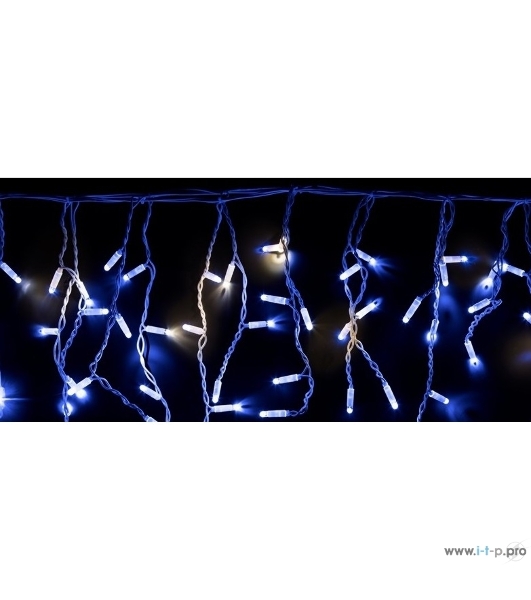 Гирлянда Neon-night 'Айсикл' 4,8х0,6 м, с эффектом мерцания, белый ПВХ, 176 LED, синий, 230В