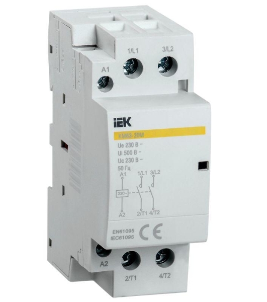 Контактор модульный КМ63-20М AC IEK MKK11-63-20