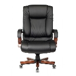 Кресло Бюрократ T-9925WALNUT/BLACK черный, кожа, фото9