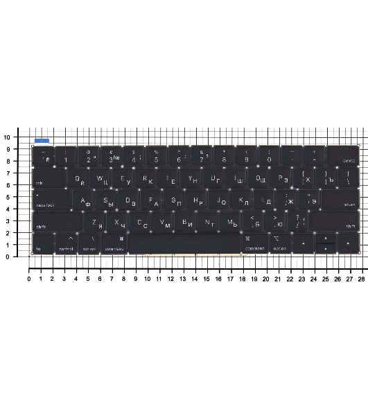 Клавиатура для ноутбука Apple MacBook Pro Retina 13' A1989 15' A1990 2018 плоский Enter черная