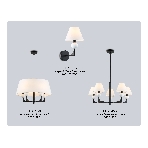 Люстра Ambrella light LH75153/5 BK/FR черный/белый матовый E14*5 max 40W D730*580, фото7