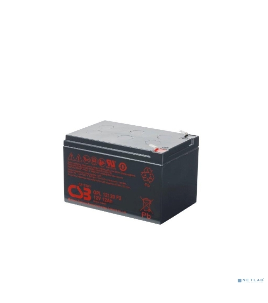 Батарея для ИБП CSB GPL-12120 (12V, 12Ah) клемма F2