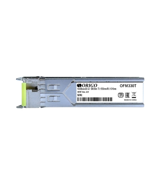 Трансивер ORIGO OFM330T/10KM WDM SFP Transceiver, 1000Base-BX-D, Simplex LC, TX: 1550nm, RX: 1310nm, Single-mode, 10KM