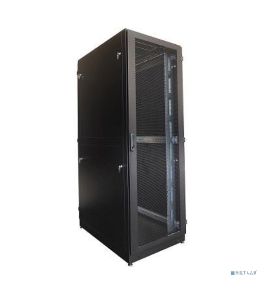 Шкаф серверный напольный 42U (800 1200) двойные перфорированные двери 2 шт., черный