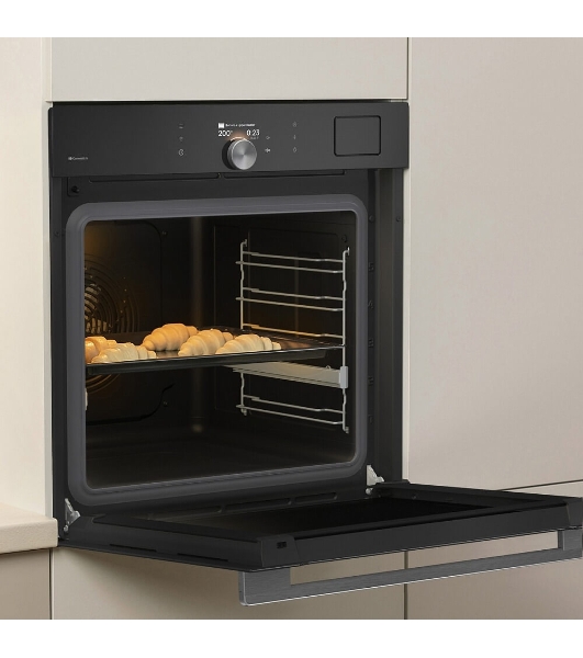 Встраиваемая электрическая духовка Gorenje BFS6148B, объем 77 л, макс. температура 230 градусов, сенсорное/поворотное управление, Wi-Fi, пар (FullSteam), сувид, AirFry, автоматические программы, телескопические направляющие на одном уровне, термощуп, динамическая система охлаждения, многоуровневое приготовление, PerfectGrill, энергоэффективность А+, черный