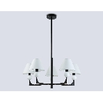Люстра Ambrella light LH75153/5 BK/FR черный/белый матовый E14*5 max 40W D730*580, фото6