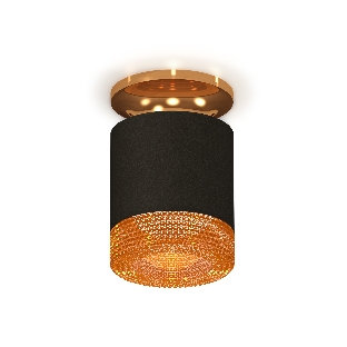 Светильник Ambrella Light XS7402103 SBK/PYG/CF черный песок/золото желтое полированное/кофе MR16 GU5.3 (N7929, C7402, N7195)