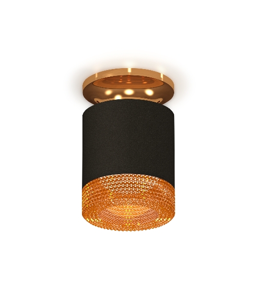 Светильник Ambrella Light XS7402103 SBK/PYG/CF черный песок/золото желтое полированное/кофе MR16 GU5.3 (N7929, C7402, N7195)