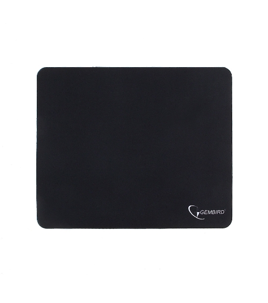 Коврик для мыши Gembird MP-BLACK, черный, размеры 250x200x2мм, полиэстер/резина