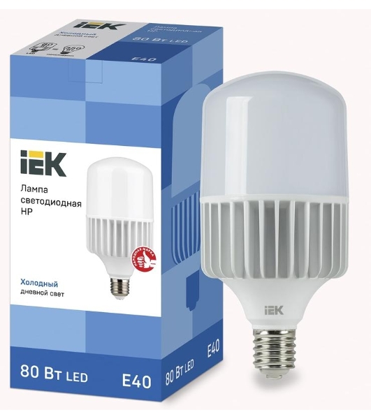 Лампа светодиодная IEK LLE-HP-80-230-65-E40 HP 80Вт 230В 6500К E40