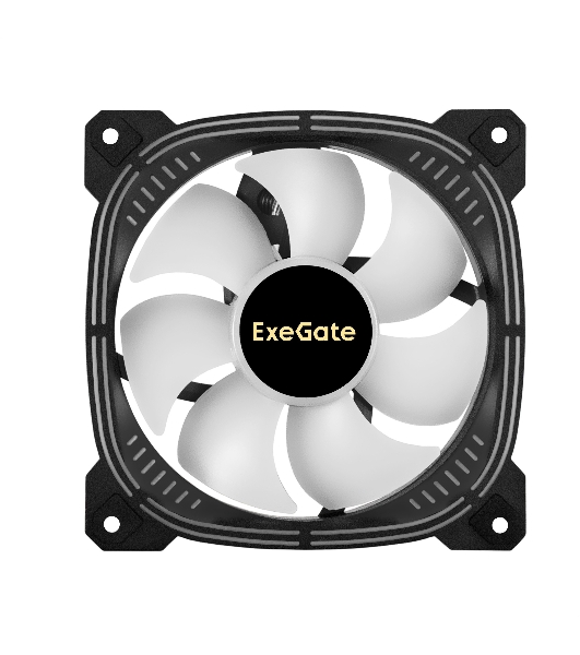 Вентилятор для корпуса ExeGate EX12025H3P4PSU-PWM.ARGb черный, 120 мм, 1800 об/мин, 26 дБ, 4 pin