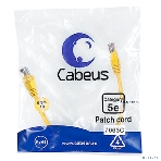 Патч-корд Cabeus, Cat.5e, неэкр., U/UTP, RJ45/RJ45, PVC, AWG24, 0.3м, желтый, фото3