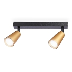 Накладной поворотный спот Ambrella light TA13146/2 BK/GD черный/золото GU10/2 max 12W 295*60*130, фото7